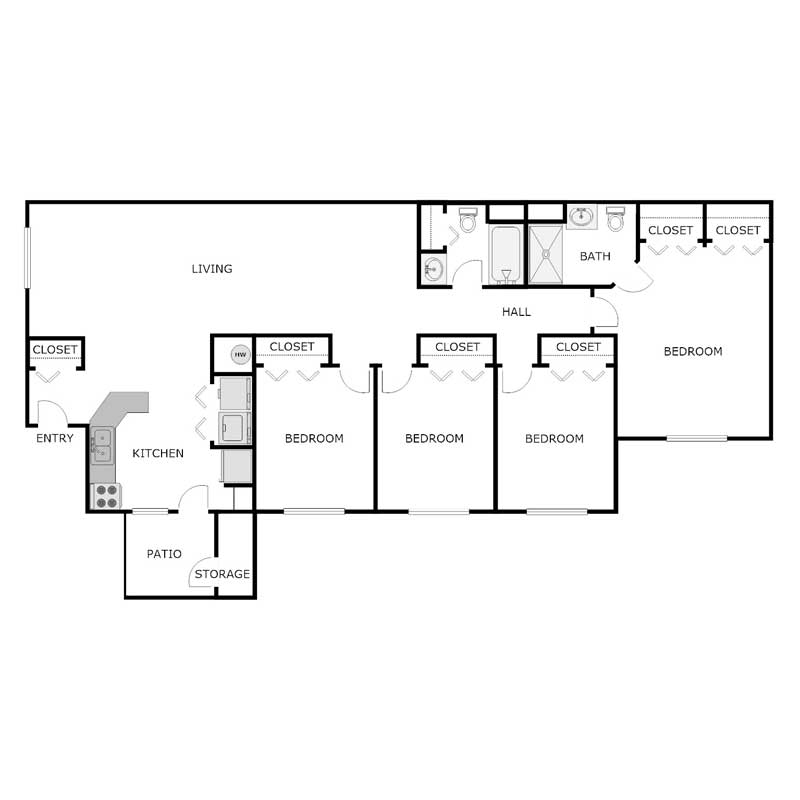 Floor Plans Fairmont Hills Apartments Fairmont, WV A PRE/3 Property